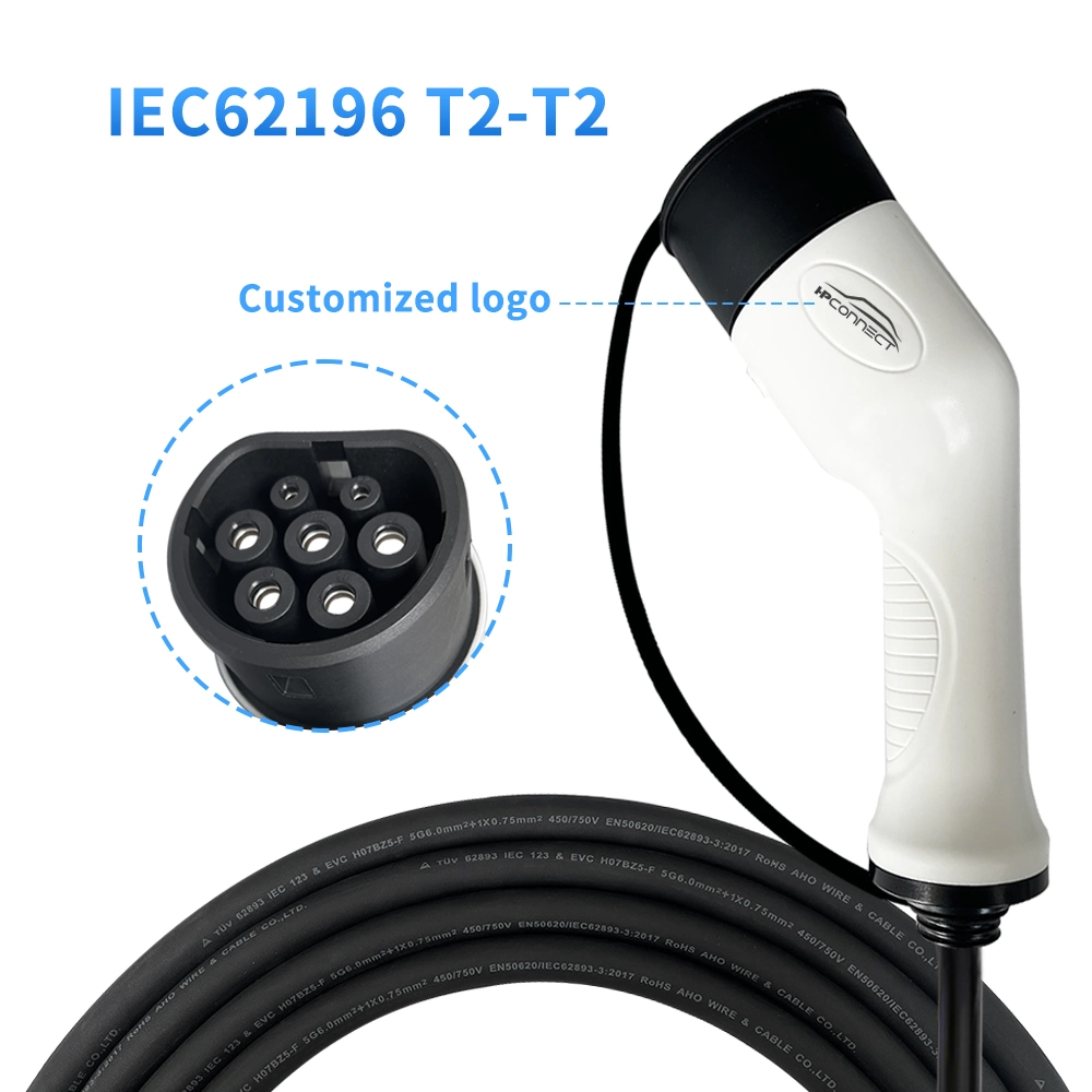 12 Month Warranty Type 2 to Type 2 Electric Car Charger IEC 62196-2 EV Plug Charging Cable