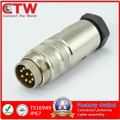 IP67 M16/M12/M23/M8 Metal Waterproof Cable Circular Power Connector