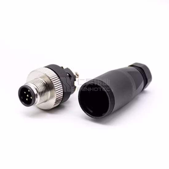 Circular Series Assembly Copper Contact M12 5 Pin Male Connector